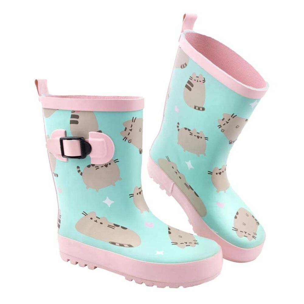 Pusheen Girls Repeat Print Rain Boots / Pastel Mint/Pink
